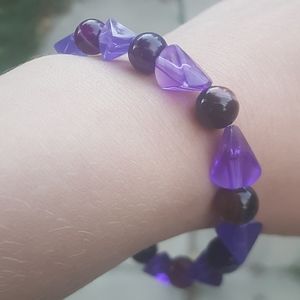 💜 Mystic Shards Agate Beaded Bracelet